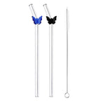 Reusable Butterfly Straws multicolor