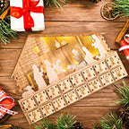 Christmas 24 Day Countdown Calendar With Light Wooden Drawer Home Decor Ornament For Kids Light Up Gifts Candy Drawer Organizer