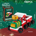 Christmas Gifts Micro Building Block DIY Domino Game Santa Claus Reindeer Holiday Puzzle Assembling Bricks Table Decoration Toys