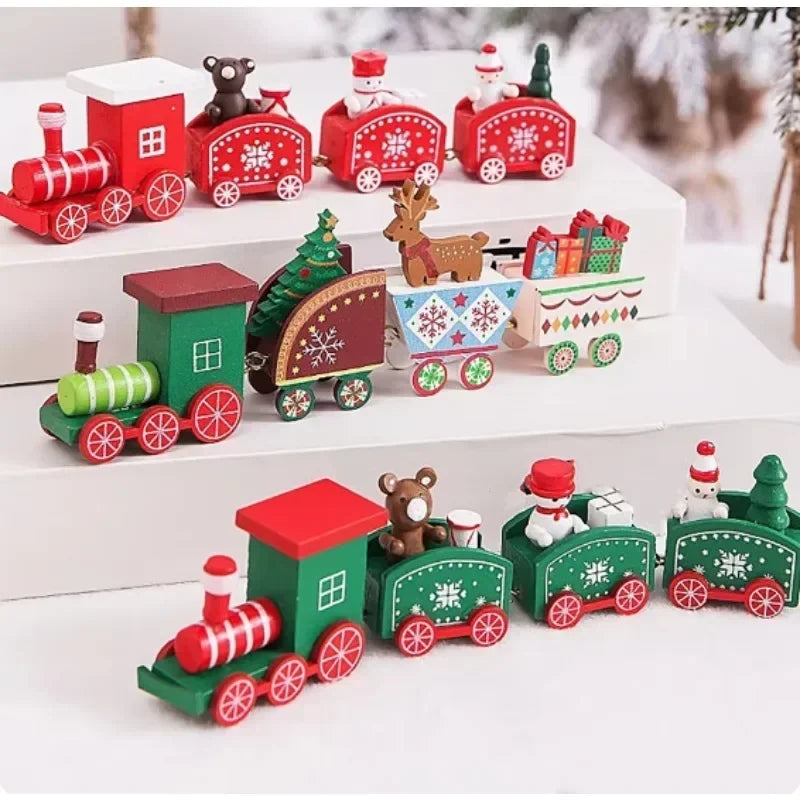 Christmas Train Merry Christmas Decorations Home Decor 2024 Cristmas Ornament Xmas Noel Gifts Happy New Year 2025