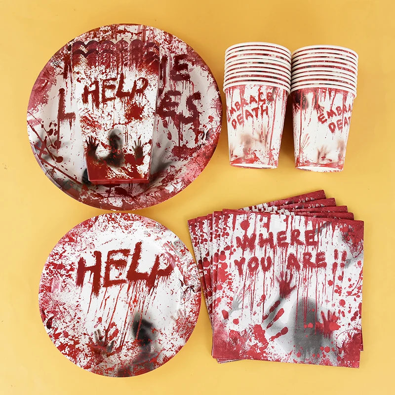 Halloween Bloody Disposable Tableware