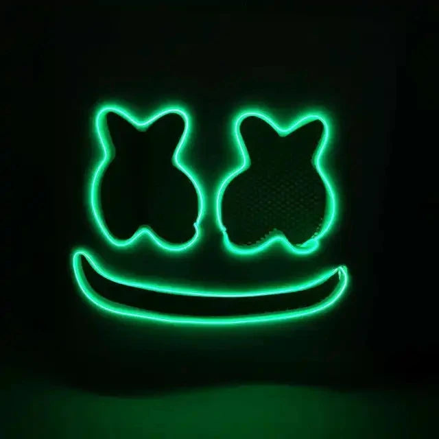 Halloween Neon Marshmallow Mask LED