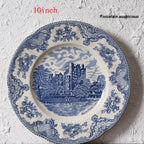 White and Blue porcelain complete tableware and tea set