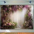 Wedding Flowers Curtain Backdrop