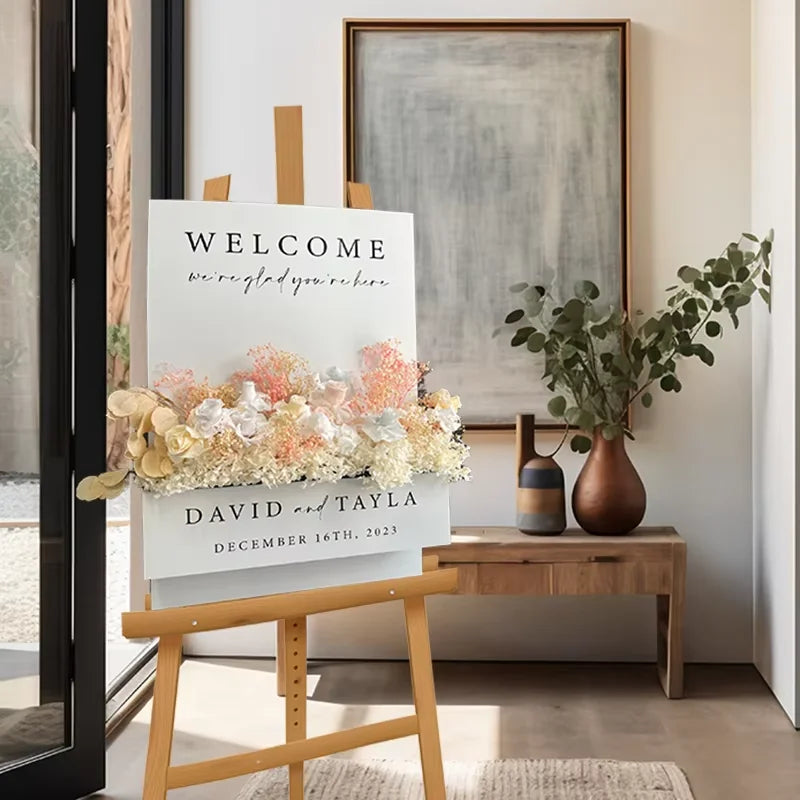 Custom Wedding Flower Box Welcome Sign