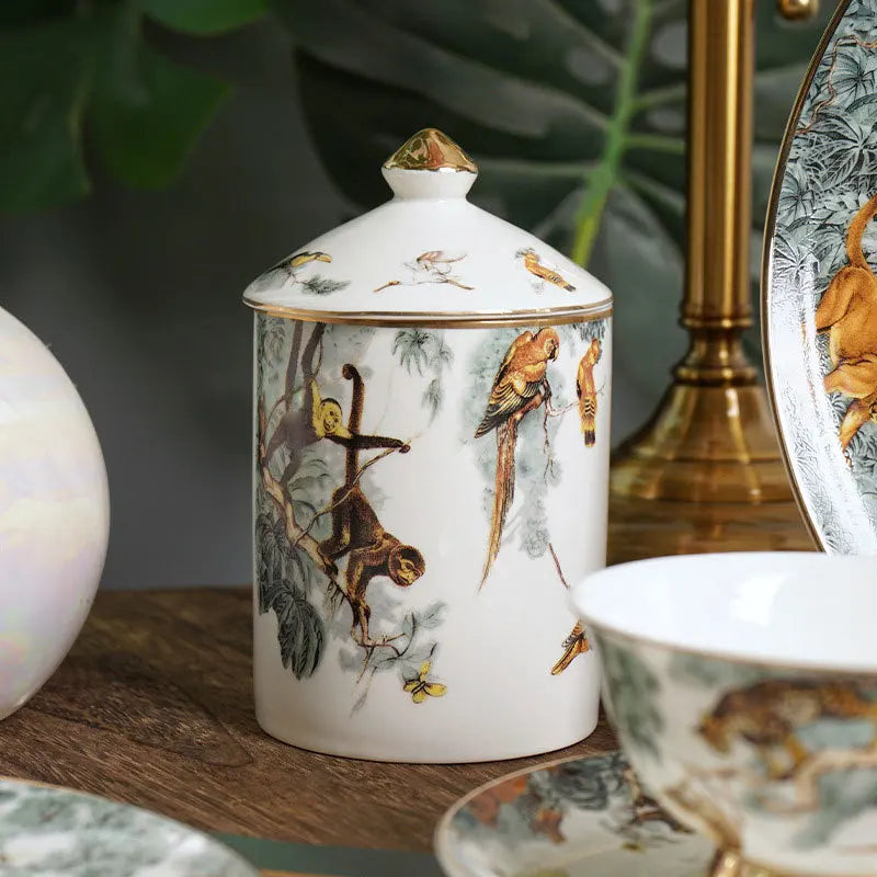 Equatorial jungle bone china Tea Set