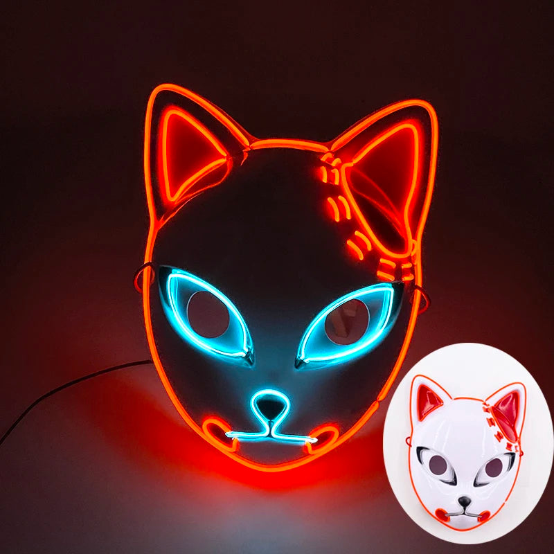 Halloween Film Theme Glowing Scary Mask LED