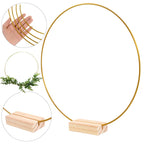 Gold Wreath Wooden Base