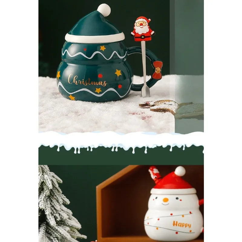 Creative and cute Christmas cup/covered spoon gift box