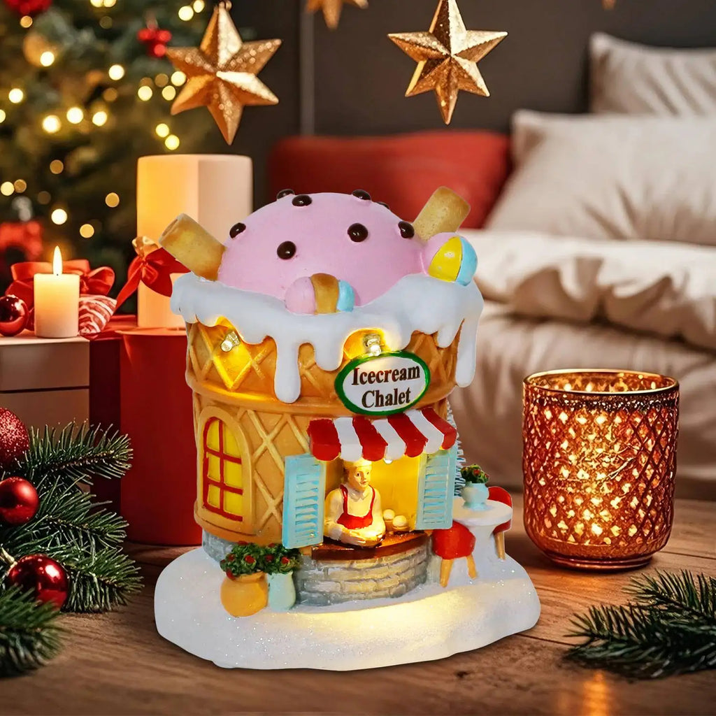 Light up Gingerbread Village House