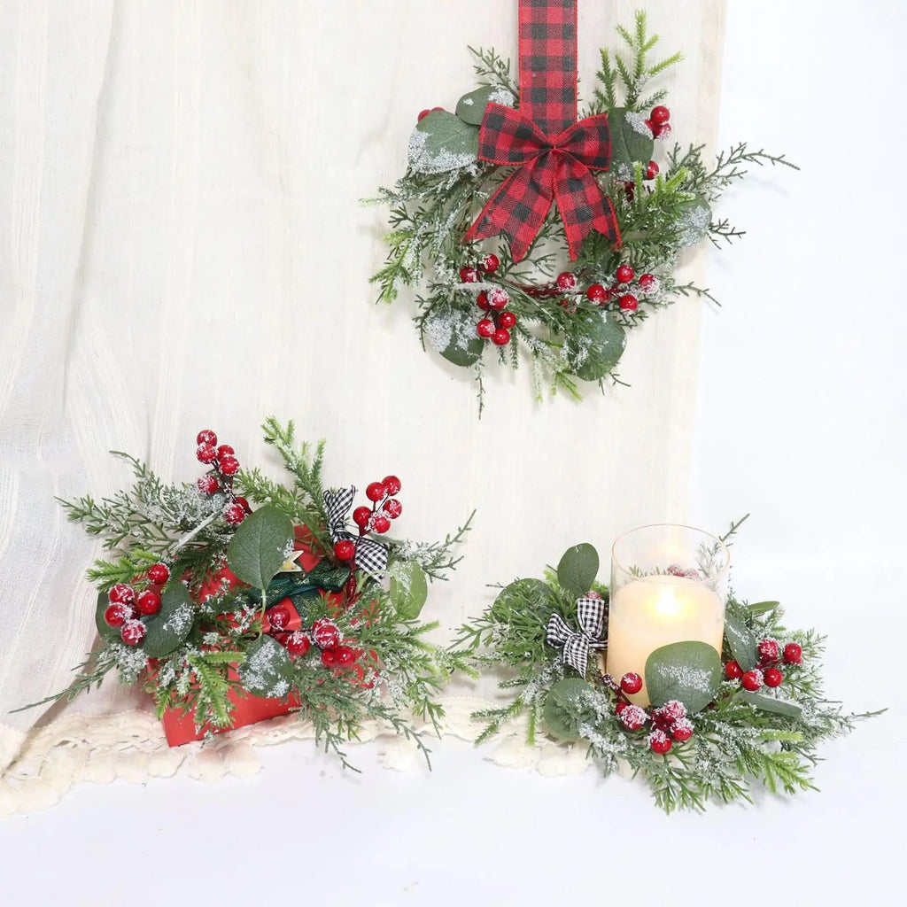 Candle Wreath Christmas Centerpieces