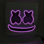 Halloween Neon Marshmallow Mask LED