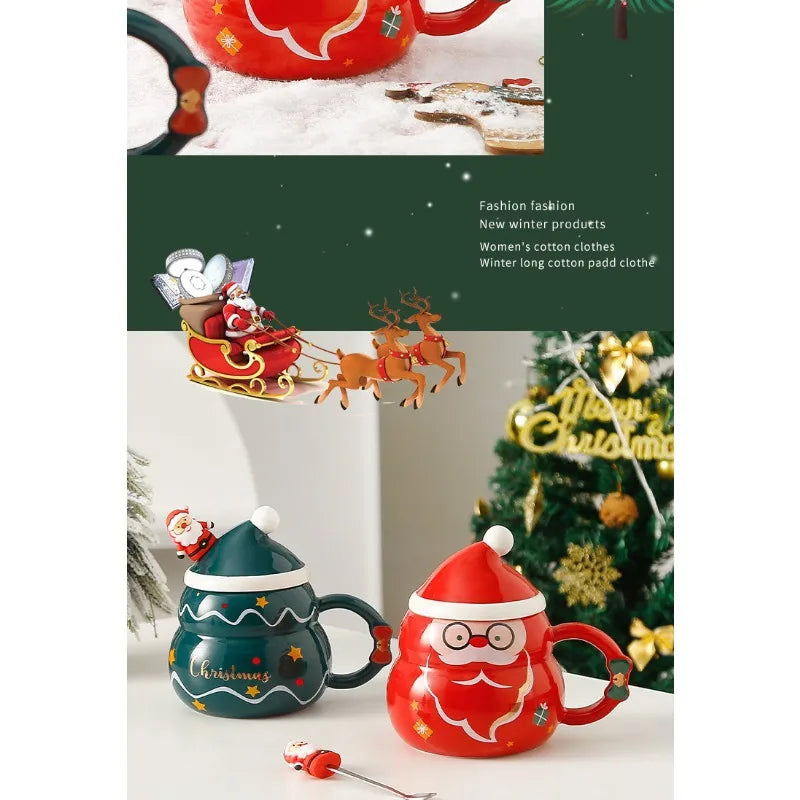 Creative and cute Christmas cup/covered spoon gift box