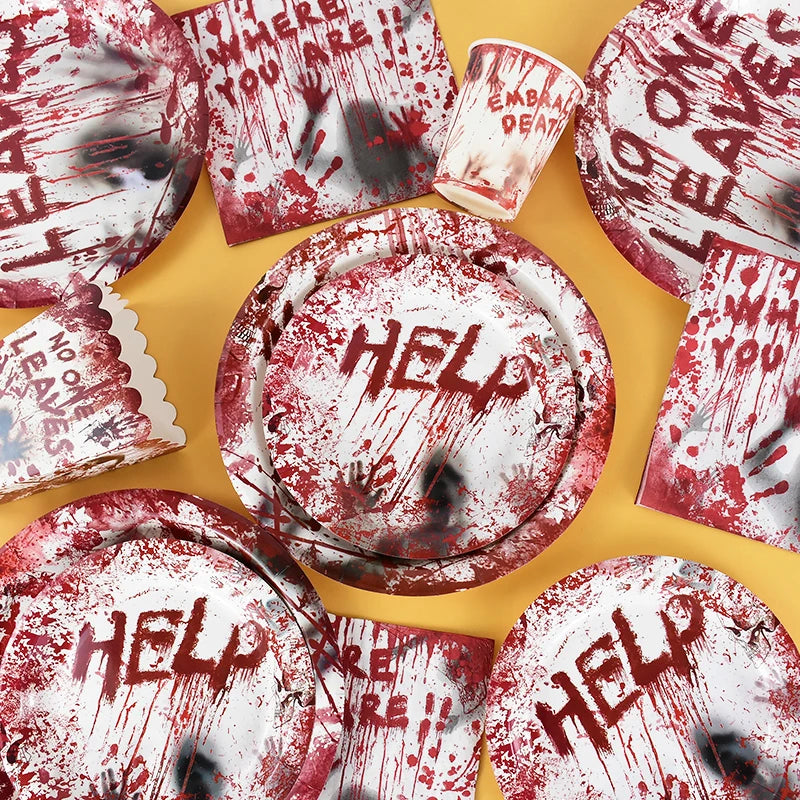 Halloween Bloody Disposable Tableware