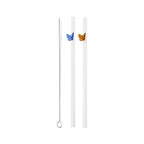 Reusable Butterfly Straws multicolor