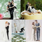 Romantic Bride and Groom Cake Toppers