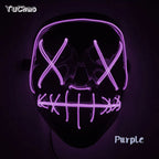 Halloween Film Theme Glowing Scary Mask LED