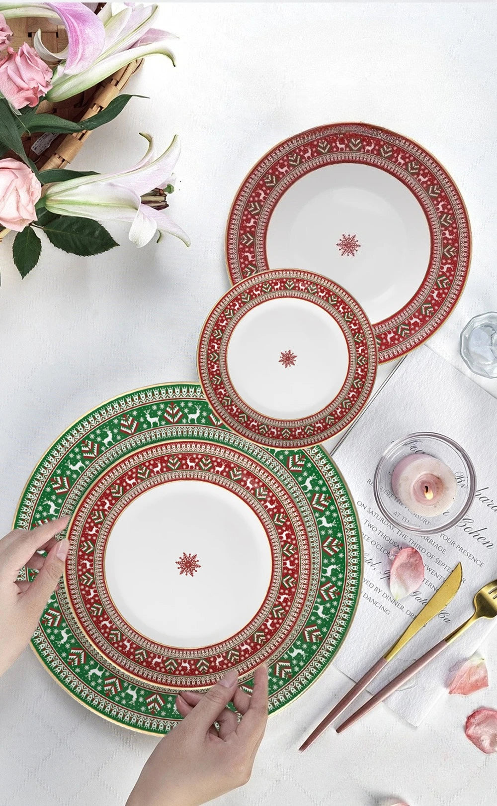 Christmas china tableware