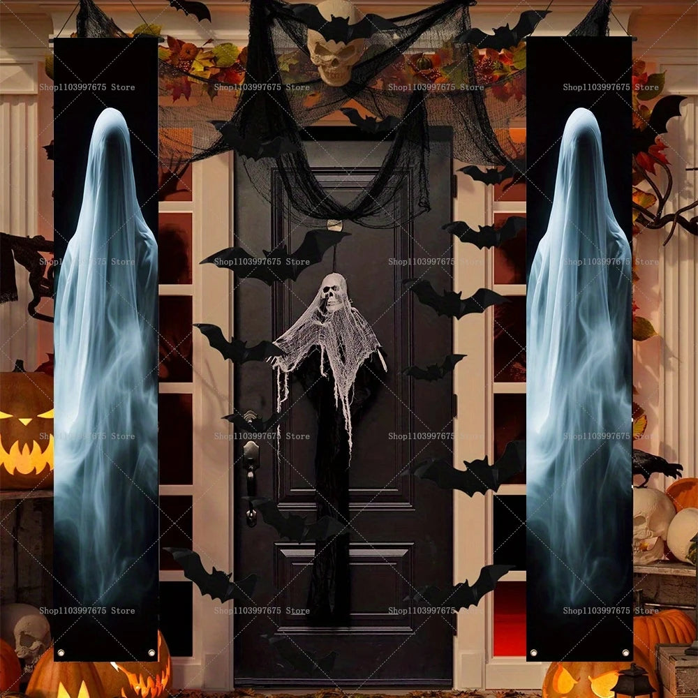 Halloween Scary Ghost Banners Welcome Porch