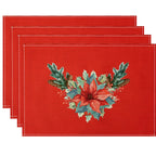 Christmas Floral Placemats Tableware