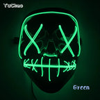 Halloween Film Theme Glowing Scary Mask LED