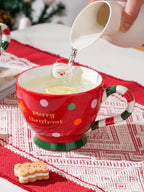 Christmas ceramic breakfast cup