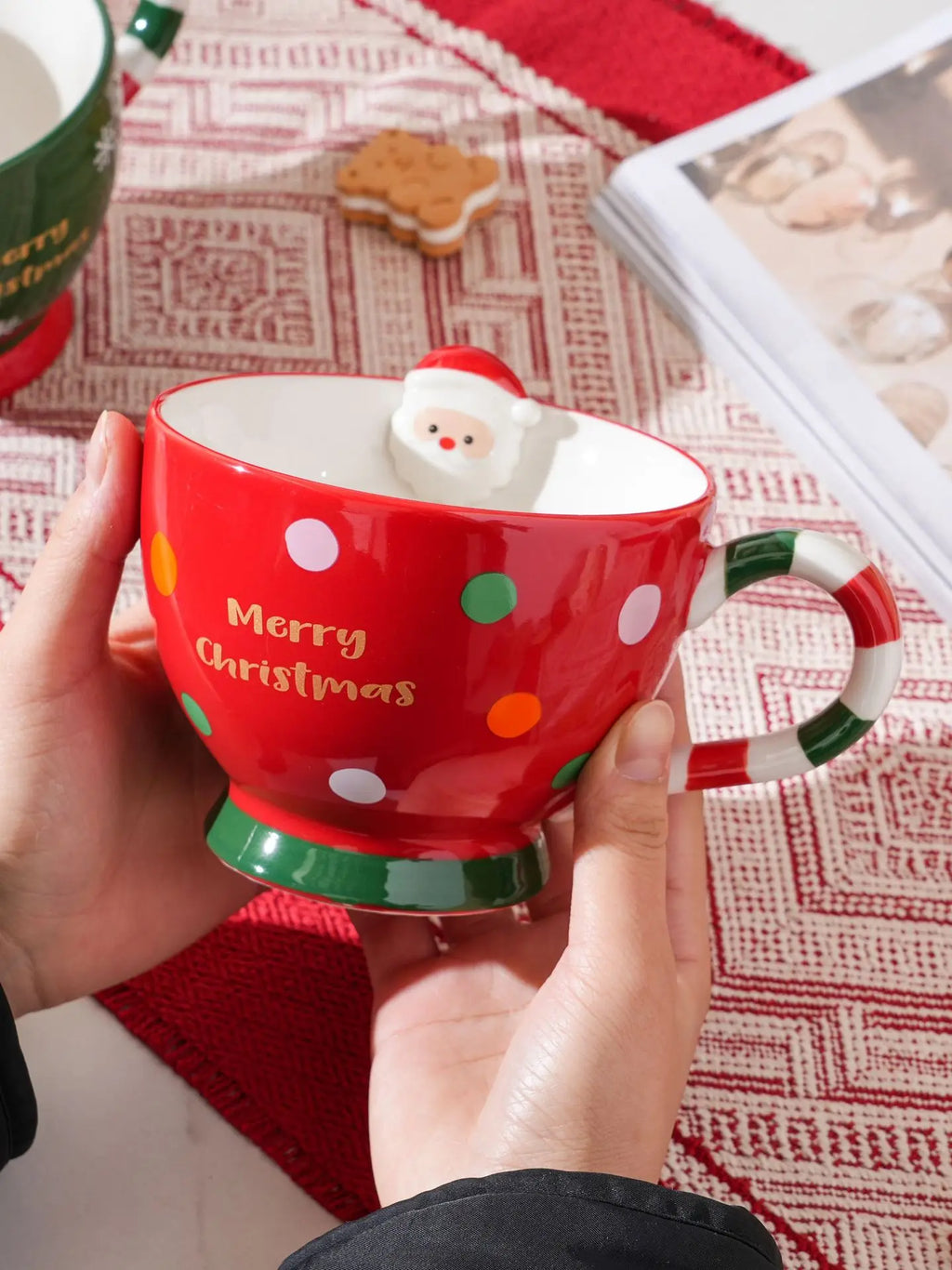 Christmas ceramic breakfast cup