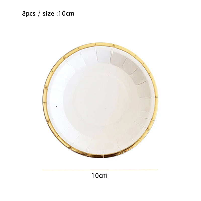 Elegant White Porcelain Disposable Tableware