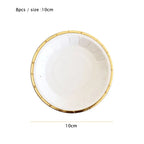 Elegant White Porcelain Disposable Tableware
