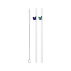 Reusable Butterfly Straws multicolor