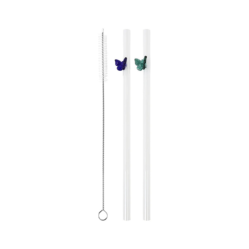 Reusable Butterfly Straws multicolor