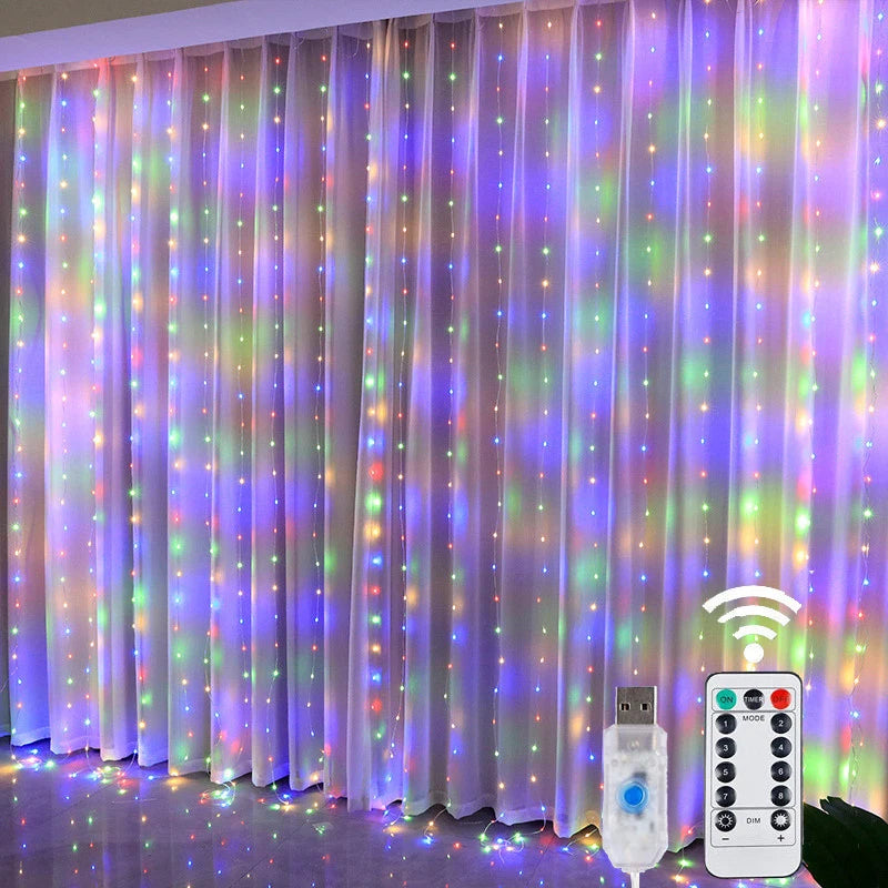 LED Curtain Garland - Multicolor