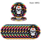 Halloween Dia de los Metros Disposable Tableware