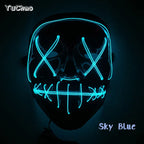 Halloween Film Theme Glowing Scary Mask LED