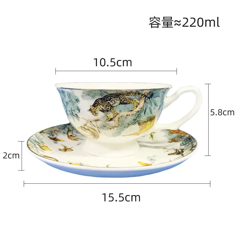 Equatorial jungle bone china Tea Set
