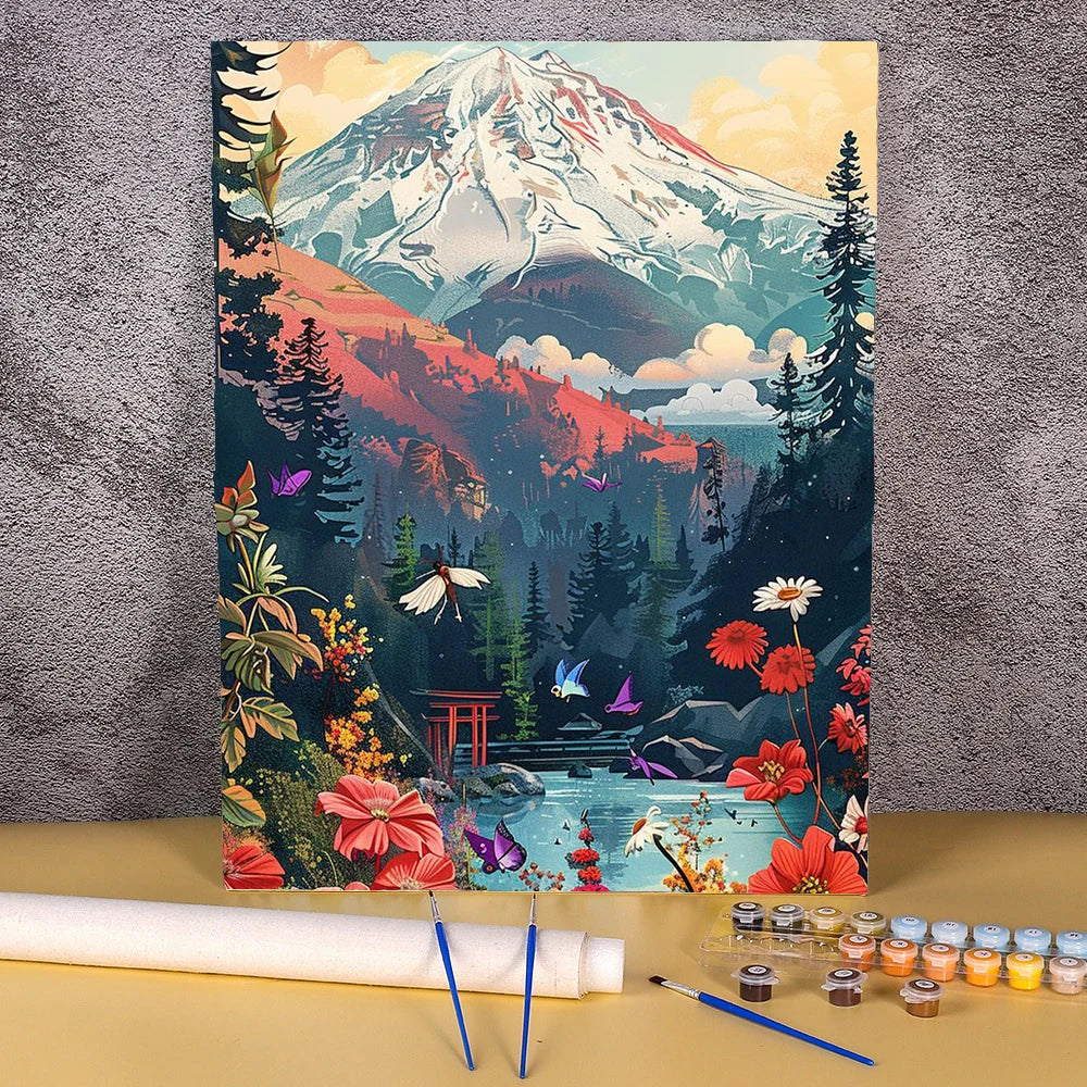 Painting By Numbers Adults Crafts Flowers Mountains