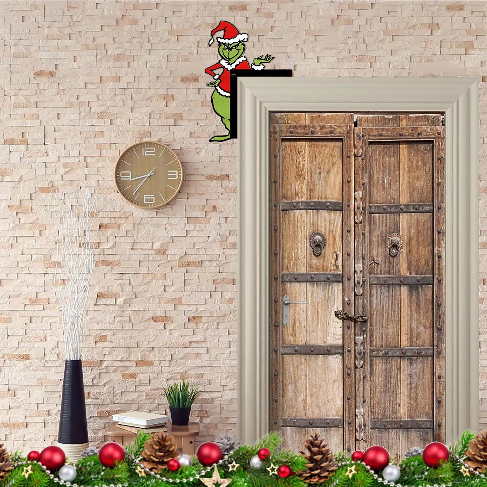 Christmas Door Decorations Door Corner Decorations Xmas Door Frame Decoration