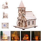 Christmas LED Light Wooden House