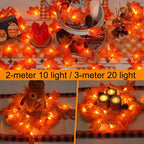 Halloween LED Lights String,Artificial Maple Leaf Lantern 2/3M