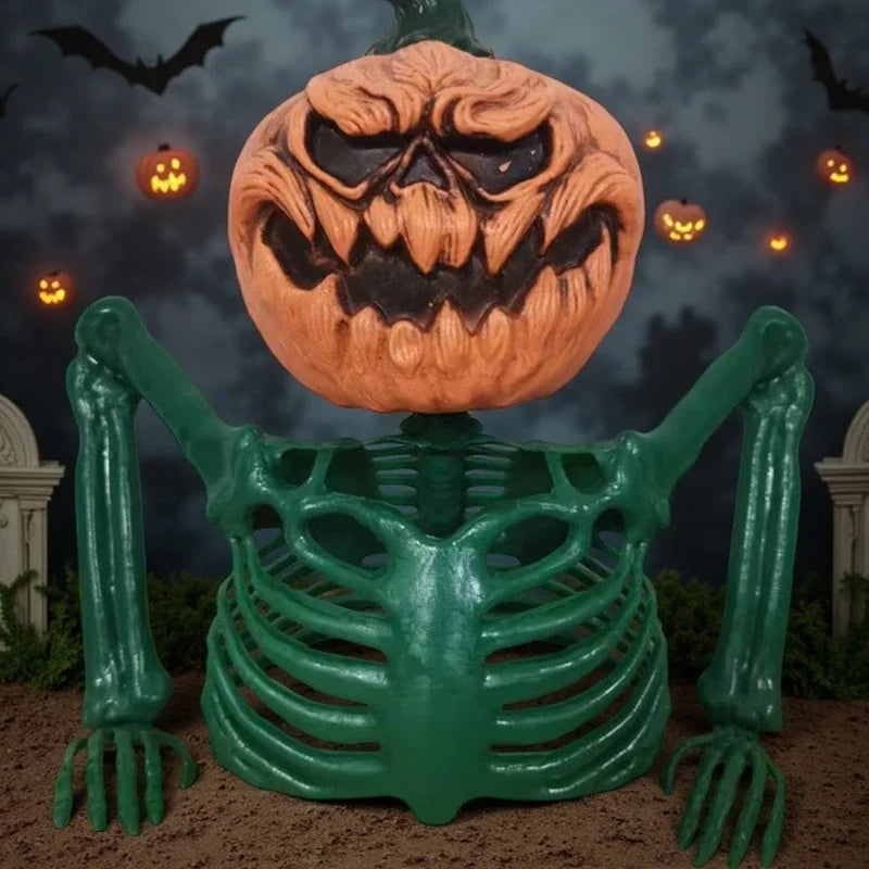 Halloween Scary Glowing Skull Skeleton Decoration