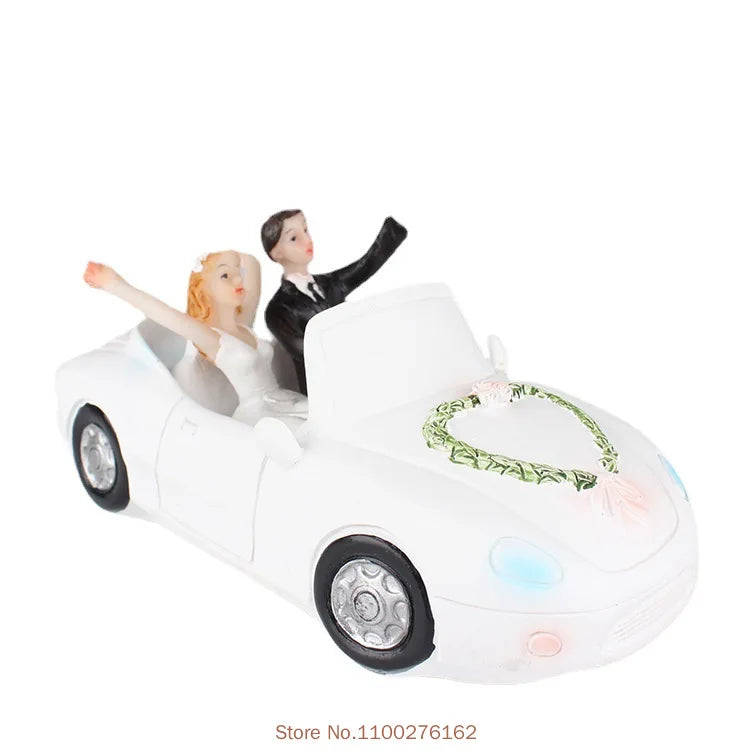 Romantic Bride and Groom Cake Toppers