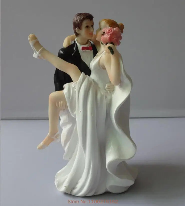 Romantic Bride and Groom Cake Toppers