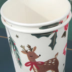 Christmas forest bronzing elk disposable tableware