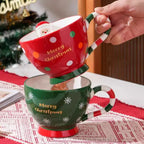 Christmas ceramic breakfast cup