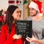 Christmas Countdown Calendar 2D Acrylic Ornament 24 Days Fitness Gear Christmas Ornaments for Winter Holiday Party Home Gym