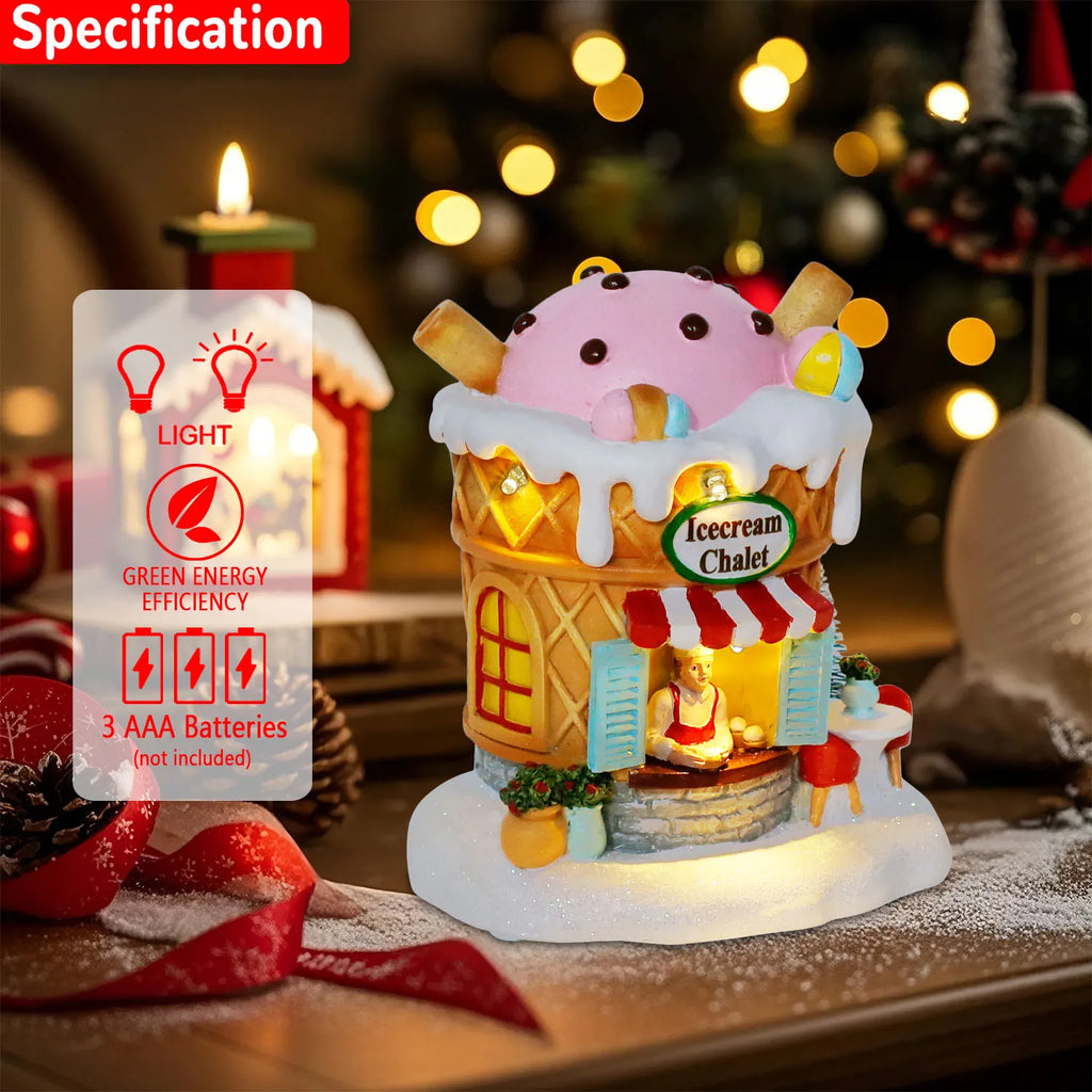 Light up Gingerbread Village House