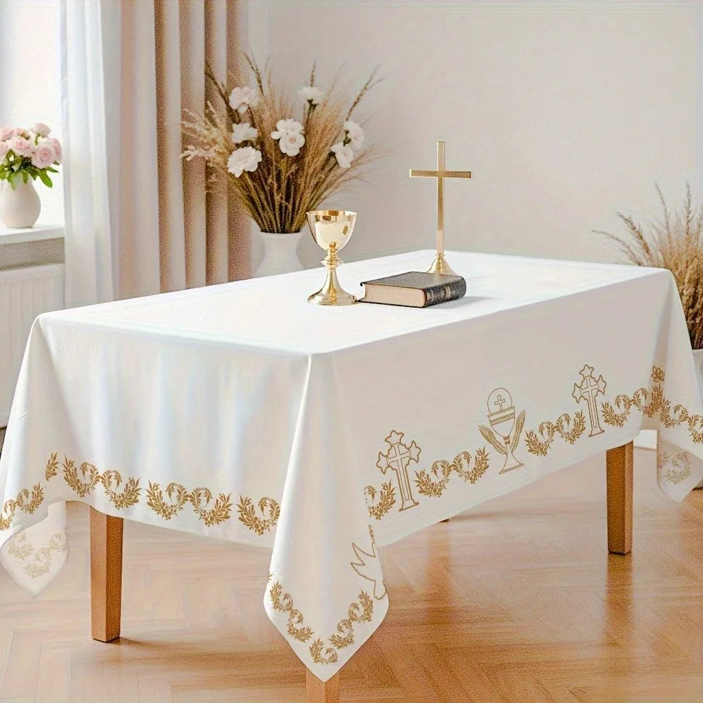 Christmas Tree Snowman Elk Snowflakes Tablecloth Dining Table Reusable Washable Rectangle Tables for Kitchen, Camping, Festival