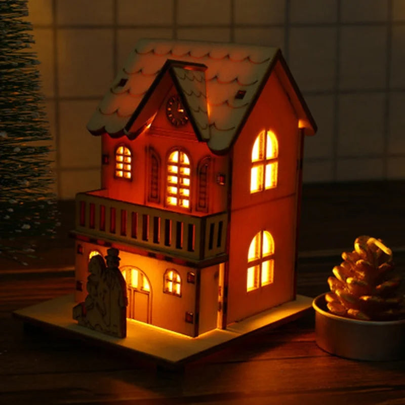 Christmas LED Light Wooden House