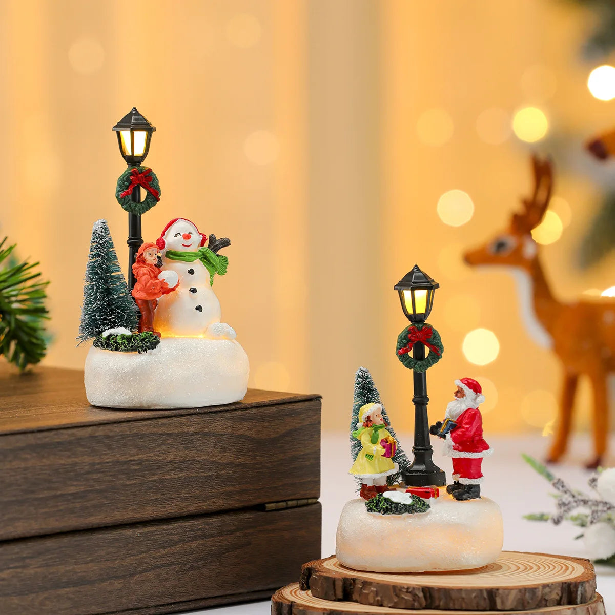 Cute Christmas Statue Led Lights,