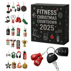 Christmas Countdown Calendar 2D Acrylic Ornament 24 Days Fitness Gear Christmas Ornaments for Winter Holiday Party Home Gym